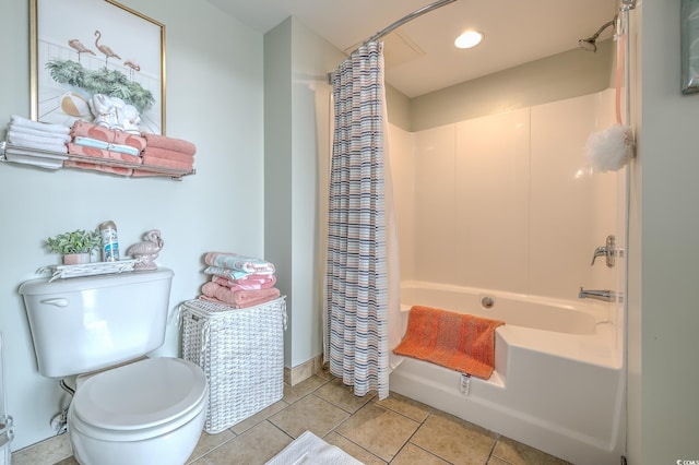2100 Sea Mountain Hwy Unit 202, North Myrtle Beach, SC 29582 - full bath featuring shower / bath combo with shower curtain, toilet, and tile patterned flooring