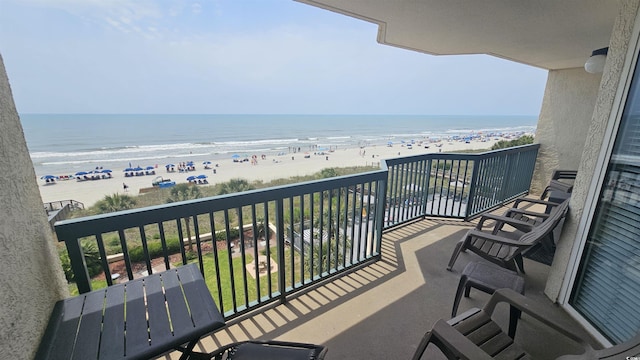 102 N Ocean Blvd Unit 405, North Myrtle Beach, SC 29582 - balcony featuring view of water and beach