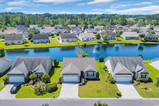1451 Virginia Pine Dr, Longs, SC 29568 - aerial perspective of suburban area featuring a large body of water