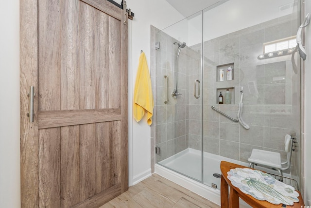 605 Ginger Lily Way, Little River, SC 29566 - full bath with a stall shower and wood finished floors