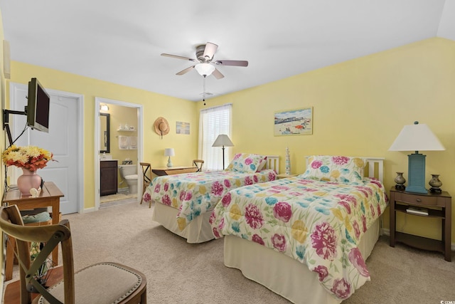 605 Ginger Lily Way, Little River, SC 29566 - carpeted bedroom featuring ensuite bathroom and a ceiling fan