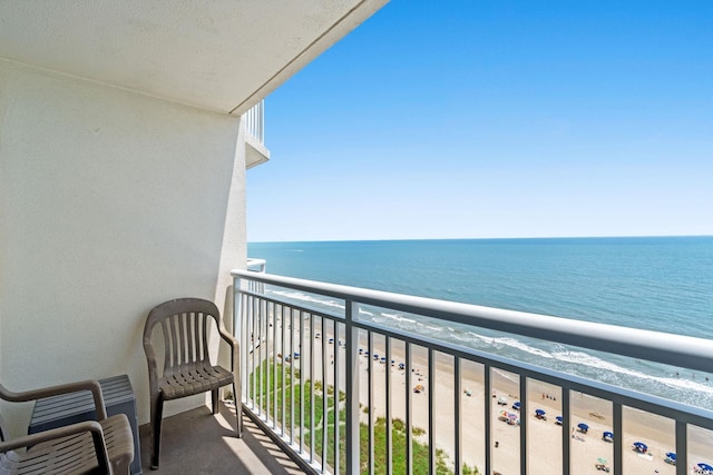 2801 S Ocean Blvd Unit 1634, North Myrtle Beach, SC 29582 - balcony featuring view of water and beach