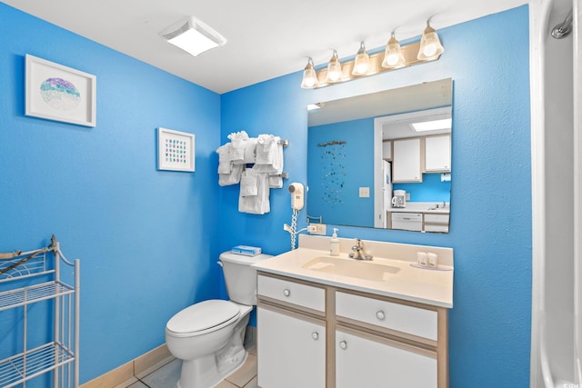 2801 S Ocean Blvd Unit 1634, North Myrtle Beach, SC 29582 - bathroom featuring tile patterned floors, toilet, and vanity