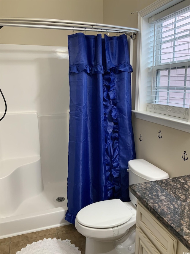 739 Shell Creek Cir Unit 739, North Myrtle Beach, SC 29582 - full bath with a shower stall, toilet, vanity, and tile patterned flooring