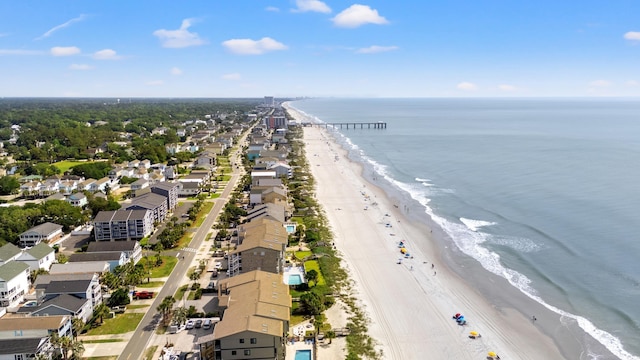 drone / aerial view of extended coastline