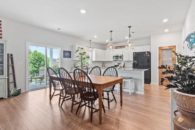 205 Marsh Deer Pl, Surfside Beach, SC 29575 - dining room featuring light wood-style flooring, recessed lighting, and baseboards