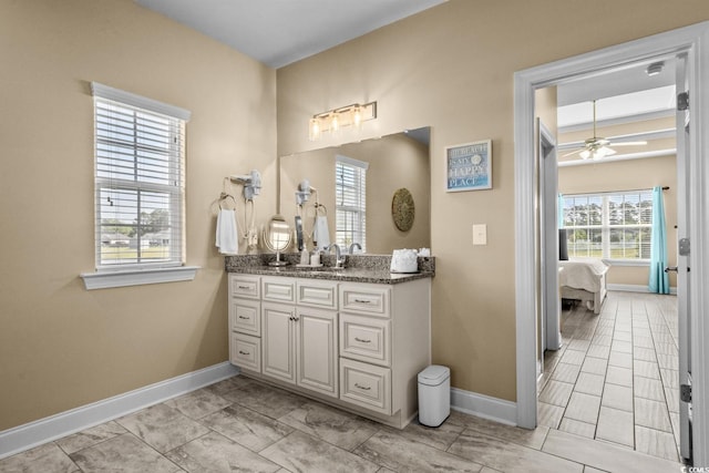 413 Wine Ct, Conway, SC 29527 - bathroom with ensuite bath, baseboards, and vanity