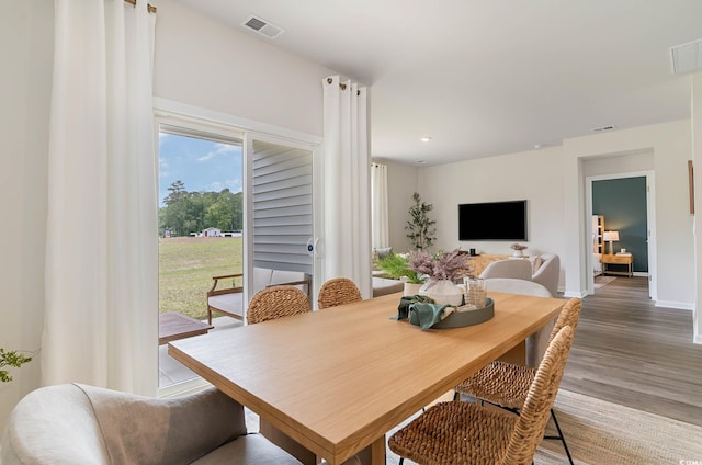 2859 Riverboat Way, Conway, SC 29526 - dining area with light wood-type flooring, baseboards, and recessed lighting