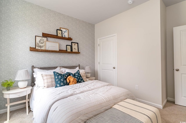 2859 Riverboat Way, Conway, SC 29526 - carpeted bedroom with baseboards and wallpapered walls