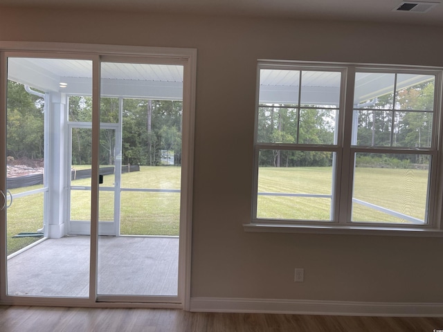 3391 Moss Bridge Ln, Myrtle Beach, SC 29579 - entryway featuring plenty of natural light, wood finished floors, and baseboards