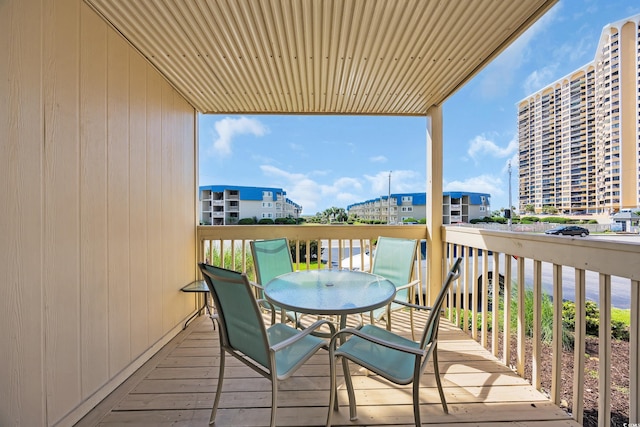 9661 Shore Dr Unit A1, Myrtle Beach, SC 29572 - balcony with outdoor dining space
