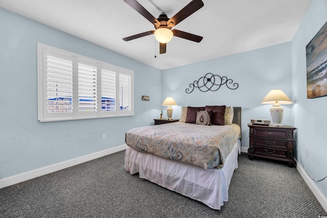 9661 Shore Dr Unit A1, Myrtle Beach, SC 29572 - carpeted bedroom with baseboards and a ceiling fan