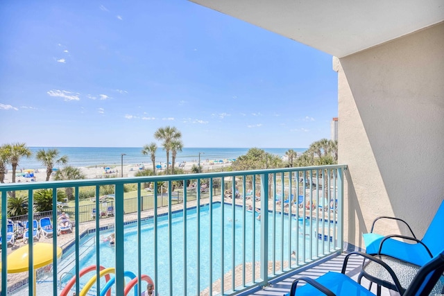 201 74th Ave N Unit 2241, Myrtle Beach, SC 29572 - balcony featuring a water view and view of pool area