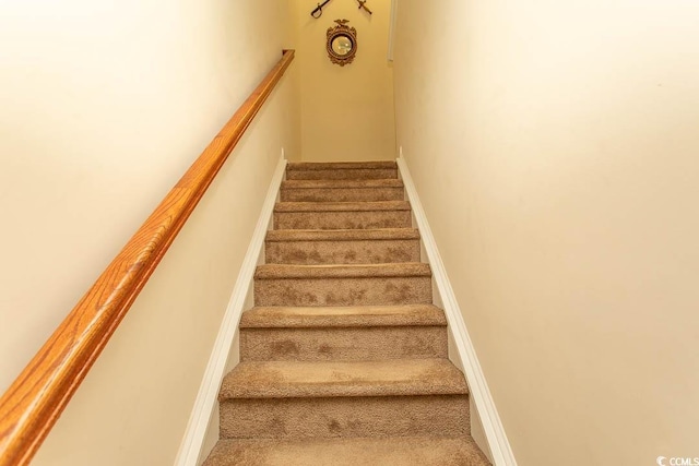 1028 Fairway Ln Unit 71, Conway, SC 29526 - staircase featuring carpet