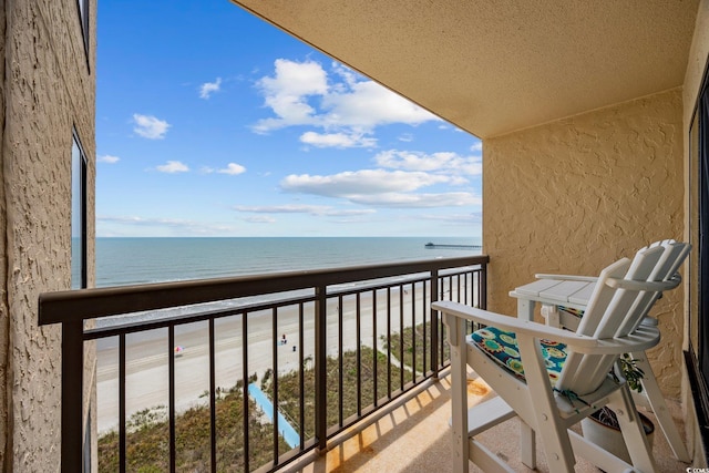 4000 N Ocean Blvd Unit 1002, North Myrtle Beach, SC 29582 - balcony with view of water and beach