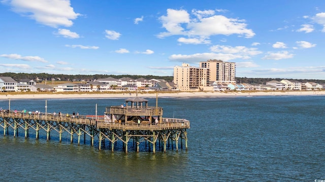4000 N Ocean Blvd Unit 1002, North Myrtle Beach, SC 29582 - dock area featuring a water view and a pier