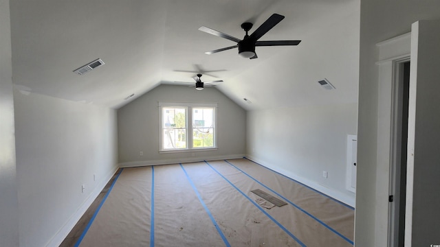 1424 Hydrangea Dr, Myrtle Beach, SC 29579 - bonus room featuring vaulted ceiling, a ceiling fan, and baseboards