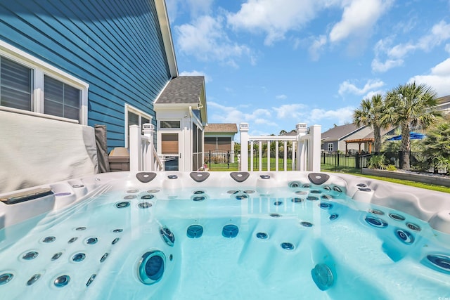1012 Mary Read Dr, North Myrtle Beach, SC 29582 - view of swimming pool featuring a hot tub