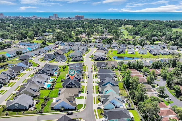 1012 Mary Read Dr, North Myrtle Beach, SC 29582 - aerial perspective of suburban area featuring a nearby body of water