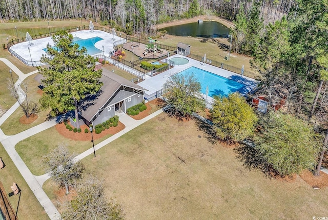 104 Splendor Cir, Murrells Inlet, SC 29576 - aerial view of property and surrounding area featuring a pool