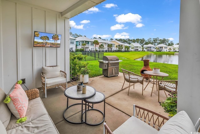104 Splendor Cir, Murrells Inlet, SC 29576 - view of patio / terrace featuring grilling area and a residential view