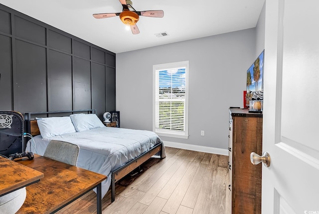 104 Splendor Cir, Murrells Inlet, SC 29576 - bedroom featuring light wood finished floors, baseboards, and a ceiling fan