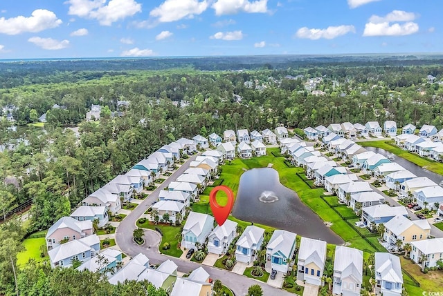 104 Splendor Cir, Murrells Inlet, SC 29576 - aerial view of property and surrounding area featuring nearby suburban area and a large body of water