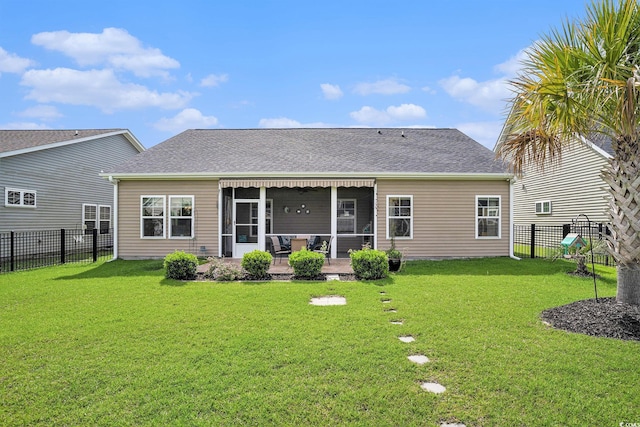 505 Joy Way Ct, Longs, SC 29568 - back of property featuring a patio area and a shingled roof