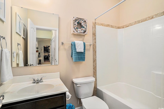 505 Joy Way Ct, Longs, SC 29568 - bathroom featuring toilet, vanity, and  shower combination