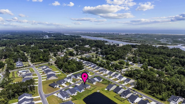 1664 White Starfish Ct, Calabash, NC 28467 - aerial overview of property's location with nearby suburban area