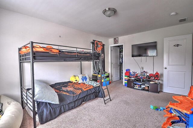 view of carpeted bedroom