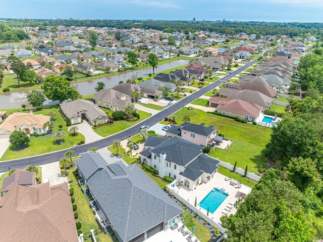 616 Edgecreek Dr, Myrtle Beach, SC 29579 - aerial view of residential area with a pool area and a nearby body of water