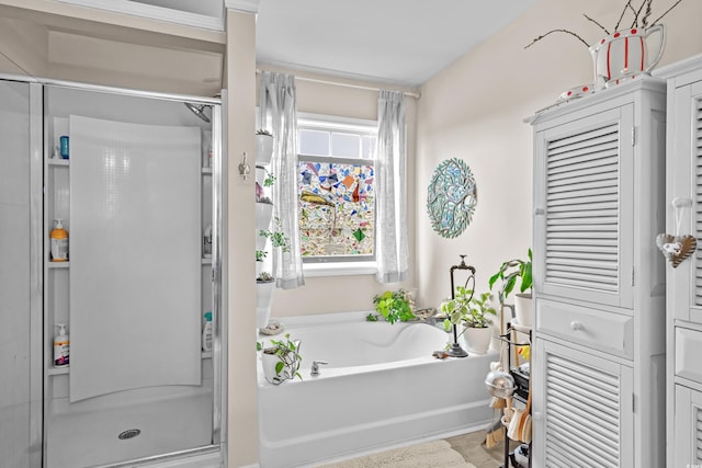 1189 Wyatt Ln, Myrtle Beach, SC 29577 - bathroom featuring a shower stall and a garden tub