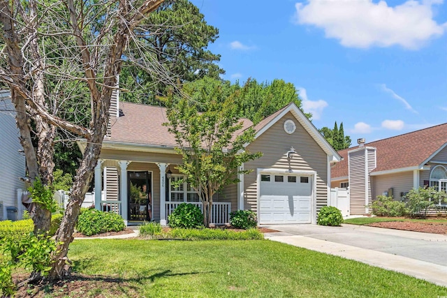 4406 Barcelona Ln, Little River, SC 29566 - view of front of property with driveway, an attached garage, a porch, and roof with shingles
