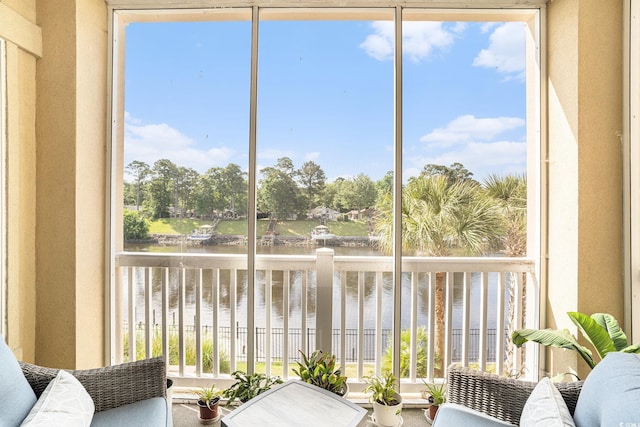 2180 Waterview Dr Unit 725, North Myrtle Beach, SC 29582 - sunroom / solarium featuring a water view