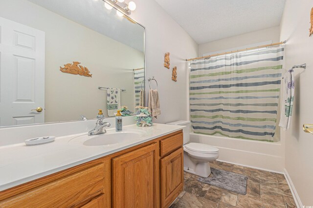 2479 Glen Dr, Little River, SC 29566 - bathroom with stone finish floors, vanity, toilet, and shower / bath combo