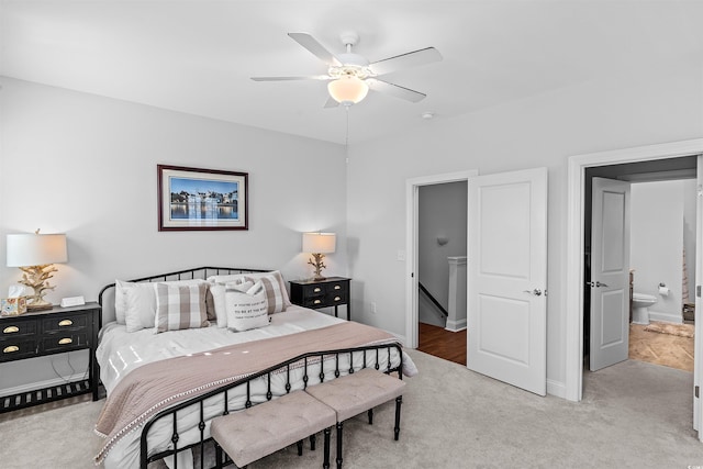 1106 Tarpon Pond Rd, North Myrtle Beach, SC 29582 - bedroom with carpet, baseboards, and ceiling fan