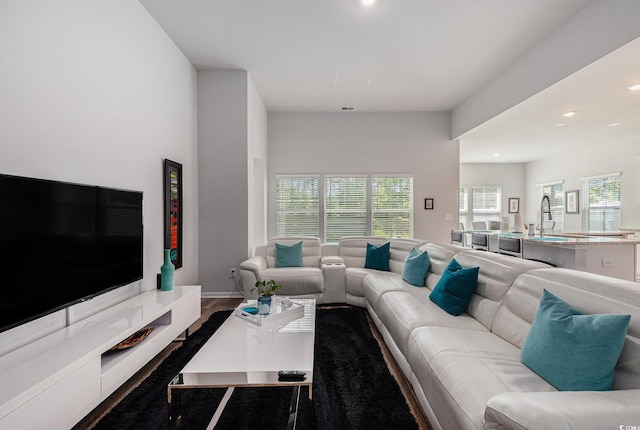 179 Empyrean Cir, Myrtle Beach, SC 29588 - living room featuring recessed lighting and wood finished floors