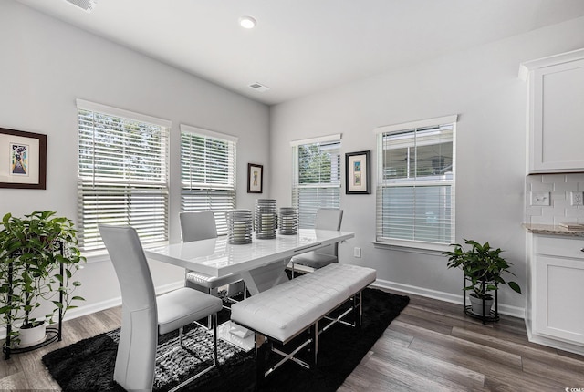 179 Empyrean Cir, Myrtle Beach, SC 29588 - dining space with plenty of natural light, baseboards, dark wood-type flooring, and recessed lighting