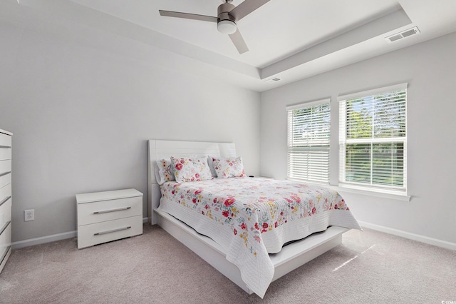 179 Empyrean Cir, Myrtle Beach, SC 29588 - bedroom featuring light carpet, baseboards, and a raised ceiling