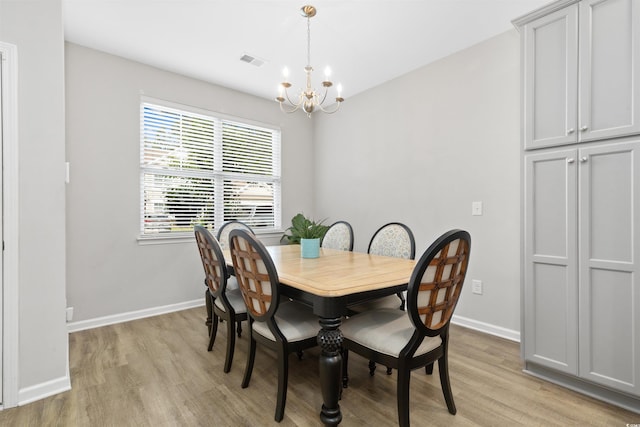 115 Machrie Loop Unit D, Myrtle Beach, SC 29588 - dining space featuring a chandelier, light wood-type flooring, and baseboards