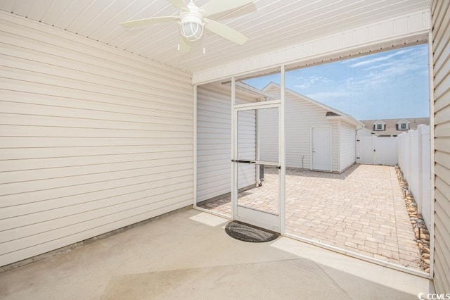 908 Wrigley Dr Unit 17-317-3G, Myrtle Beach, SC 29588 - unfurnished sunroom featuring ceiling fan