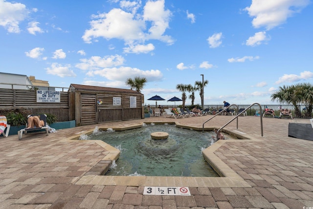 1501 Ocean Blvd S Unit 1249, Myrtle Beach, SC 29577 - view of pool with a patio area and a fenced backyard