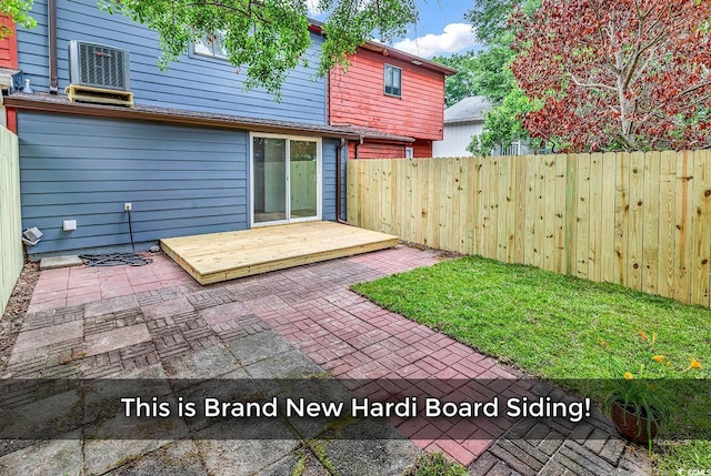 633 Sparrow Dr Unit B, Surfside Beach, SC 29575 - fenced backyard with a patio area and central AC