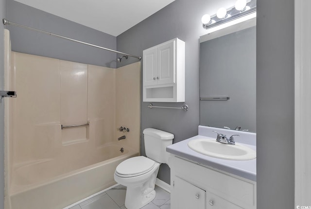 633 Sparrow Dr Unit B, Surfside Beach, SC 29575 - full bath with vanity, toilet, bathtub / shower combination, baseboards, and tile patterned flooring