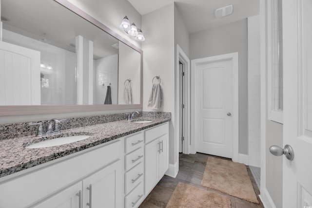 340 Scottsdale Ct, Murrells Inlet, SC 29576 - full bath featuring double vanity, baseboards, and a shower