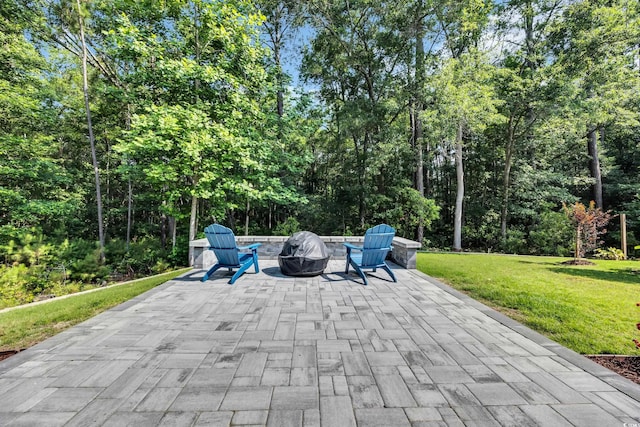 340 Scottsdale Ct, Murrells Inlet, SC 29576 - view of patio featuring a fire pit