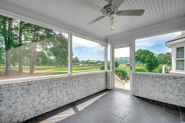 3334 Cedar Creek Run, Little River, SC 29566 - unfurnished sunroom featuring a ceiling fan