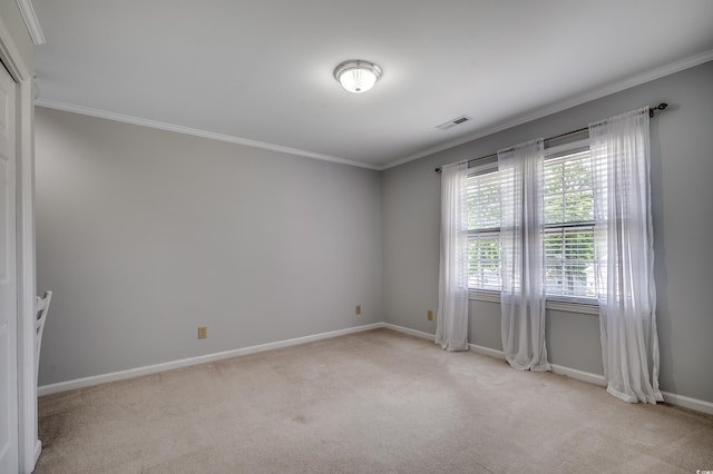 3334 Cedar Creek Run, Little River, SC 29566 - spare room featuring ornamental molding, light colored carpet, and baseboards