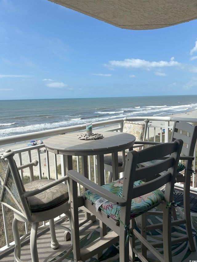 523 S Ocean Blvd Unit 705, North Myrtle Beach, SC 29582 - balcony with view of water and beach